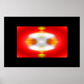 Póster Refinamiento de oro en rojo