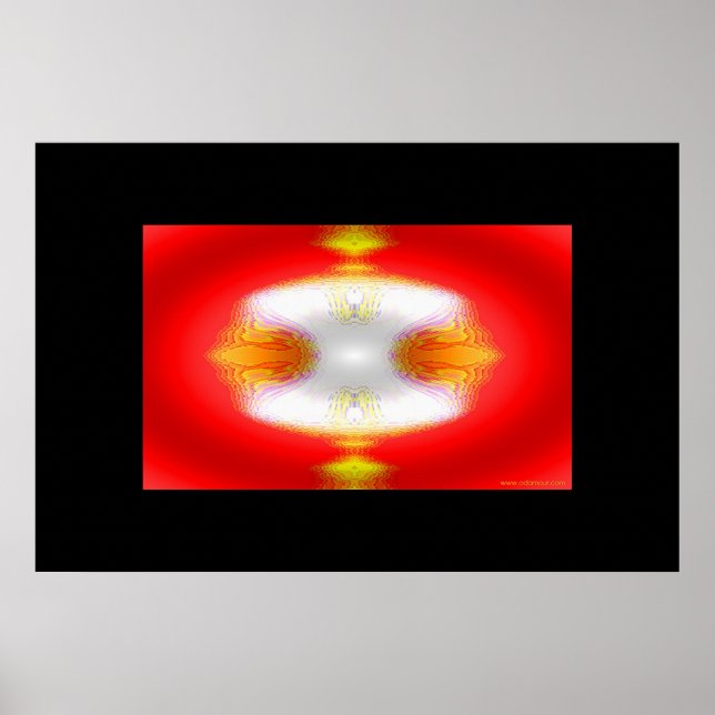 Póster Refinamiento de oro en rojo (Frente)