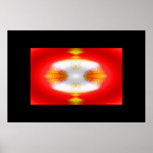 Póster Refinamiento del oro en rojo