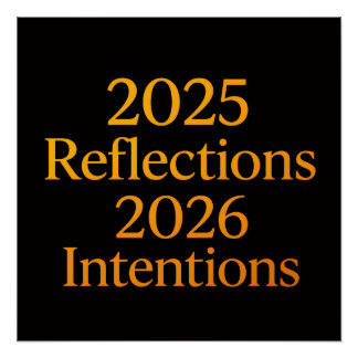 Póster Reflections Intentions 2026 Gold Goal Planner 