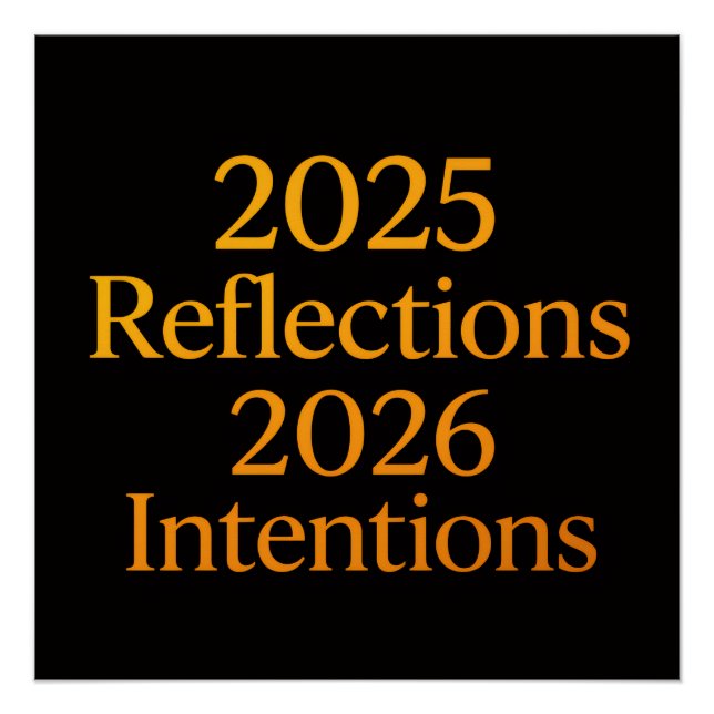 Póster Reflections Intentions 2026 Gold Goal Planner  (Anverso)