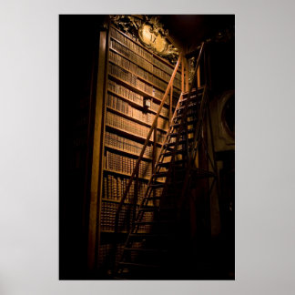 Póster Reflejado de libros de contenido móvil