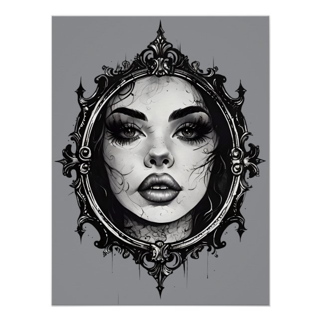 Póster Reflejo Agrietado (Anverso)