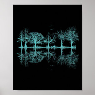 Póster Reflejo de árboles forestales al aire libre vida s