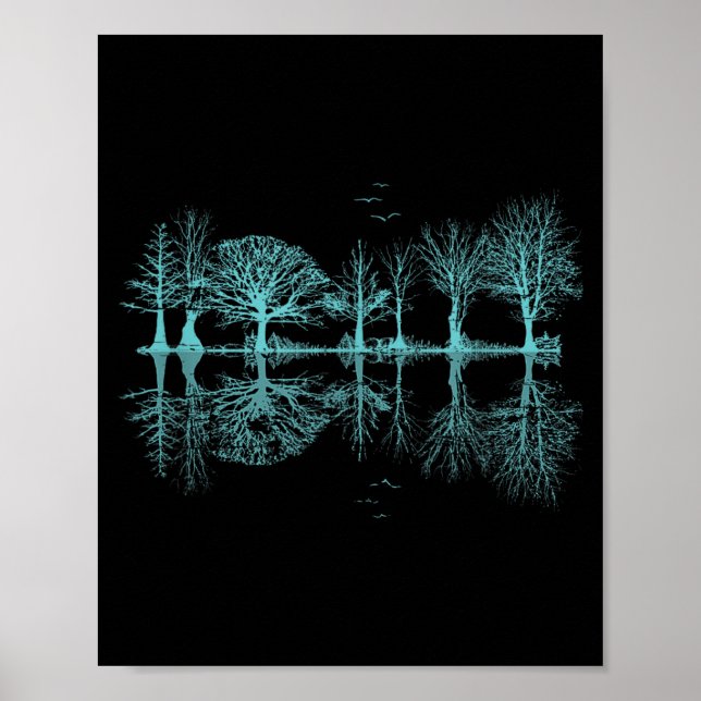 Póster Reflejo de árboles forestales al aire libre vida s (Frente)