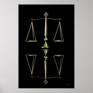 Póster Reflejo de escalas de balance