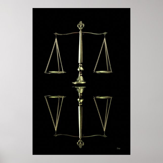 Póster Reflejo de escalas de balance (Frente)