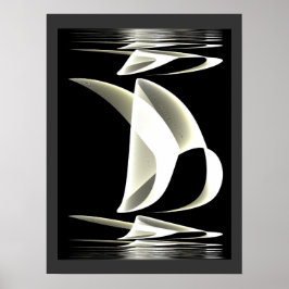 Póster Reflejo de estilo blanco y negro poster 2