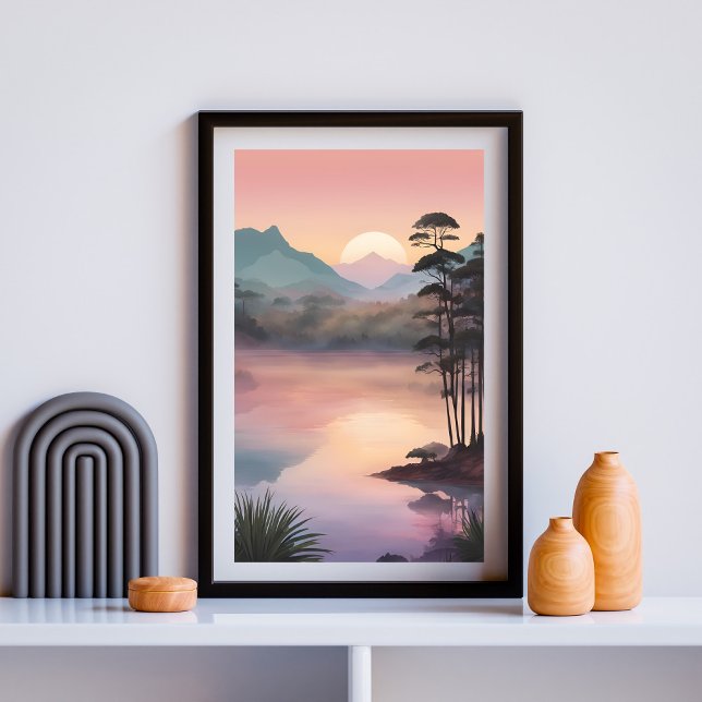 Póster Reflejo de Pinos Iluminados por el Sol (Subido por el creador)