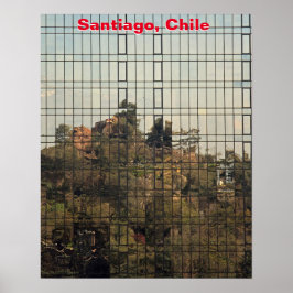 Póster reflejo de Santiago, Chile