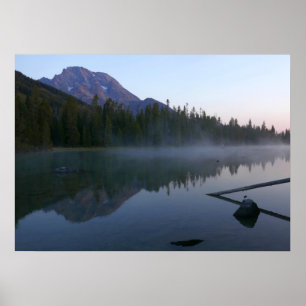 Póster Reflejo del amanecer en el lago String II