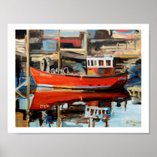 Póster Reflejo del barco