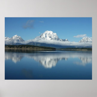 Póster Reflejo del Monte Moran en Grand Teton