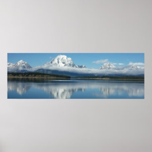 Póster Reflejo del Monte Moran en Grand Teton