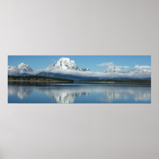 Póster Reflejo del Monte Moran en Grand Teton