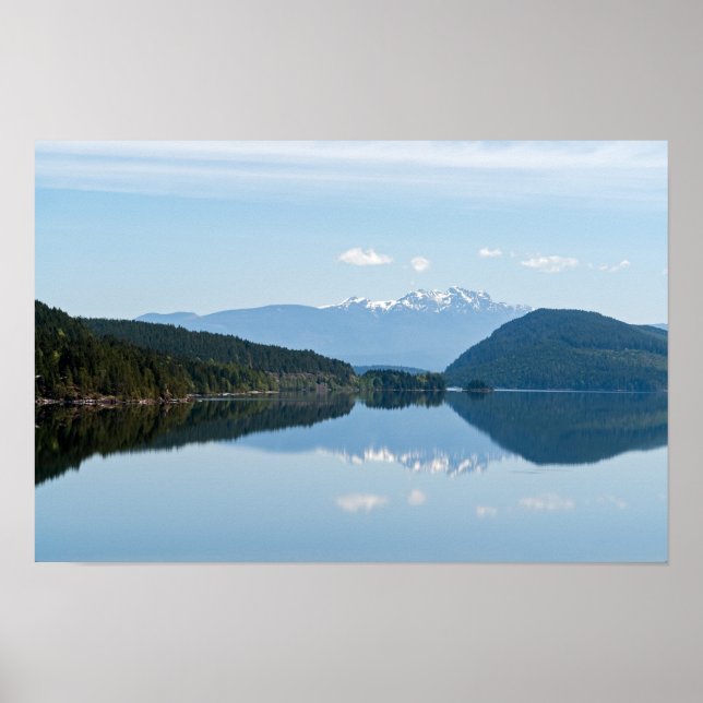 Póster Reflejo en un lago - Isla de Vancouver, Canadá (Frente)