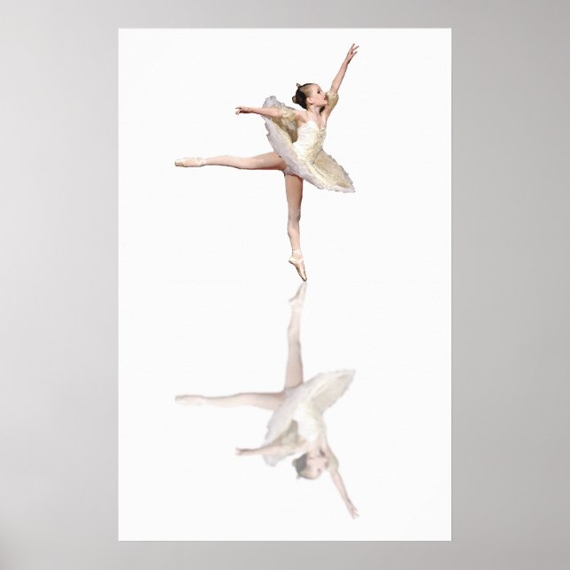 Póster reflejos de ballet blanco (Frente)