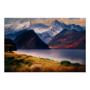 Póster Reflejos de la puesta del sol