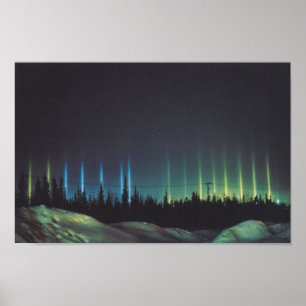 Póster reflejos de luz en Alaska