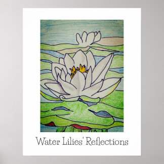 Póster Reflejos de Nenúfares 