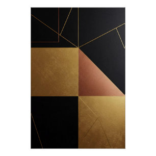 Póster Reflejos de Oro Geometría