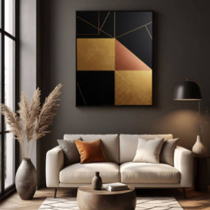 Póster Reflejos de Oro Geometría