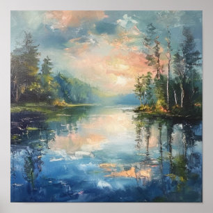 Póster Reflejos de un crepúsculo dorado: La armonía silen