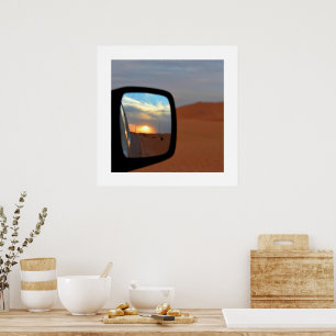 Póster Reflejos del desierto al atardecer