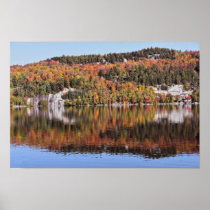 Póster Reflejos del lago Crystal, Vermont
