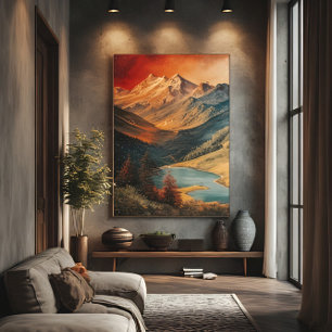 Póster Reflejos del Lago Místico