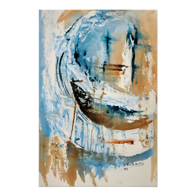 Póster Reflejos en Azul y Ocre (Anverso)