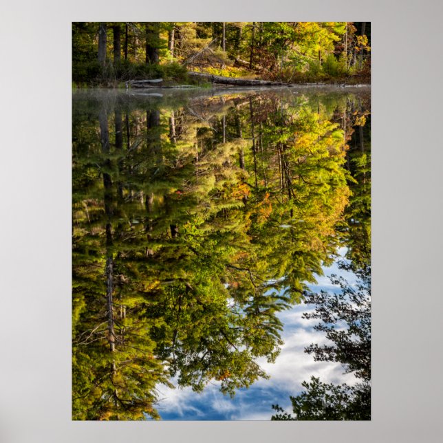 Póster Reflejos en el estanque Red Eagle | Montañas Blanc (Frente)