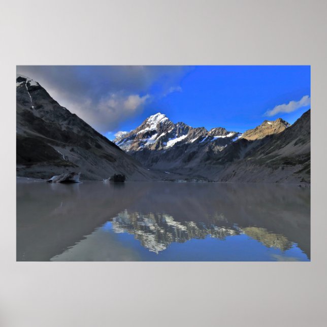 Póster Reflexión de Aoraki (Frente)