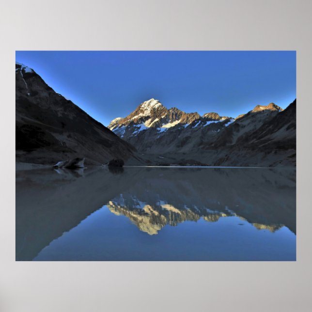 Póster Reflexión de Aoraki (Frente)