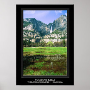 Póster Reflexión de las cataratas de Yosemite