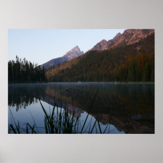 Póster Reflexión de Sunrise en el lago String I