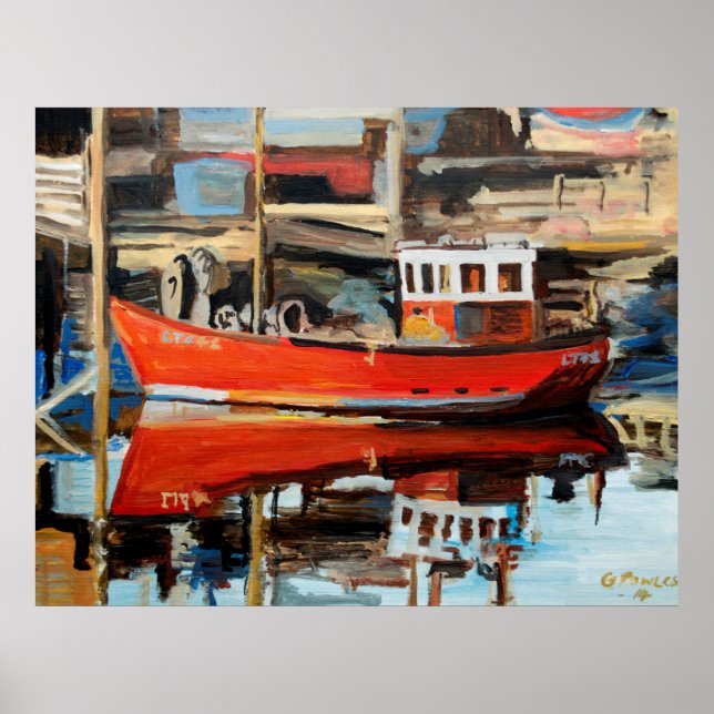 Póster Reflexión del barco (Frente)