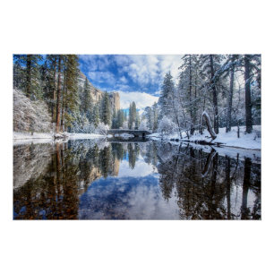 Póster Reflexión del invierno en Yosemite