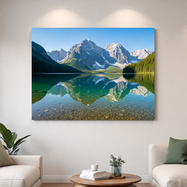 Póster Reflexión del lago de montaña sereno (Subido por el creador)