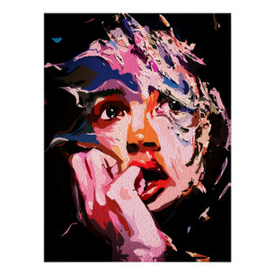 Póster Reflexión destrozada surrealista – Emocional abstr