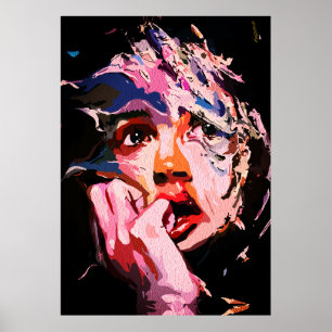 Póster Reflexión destrozada surrealista – Emocional abstr
