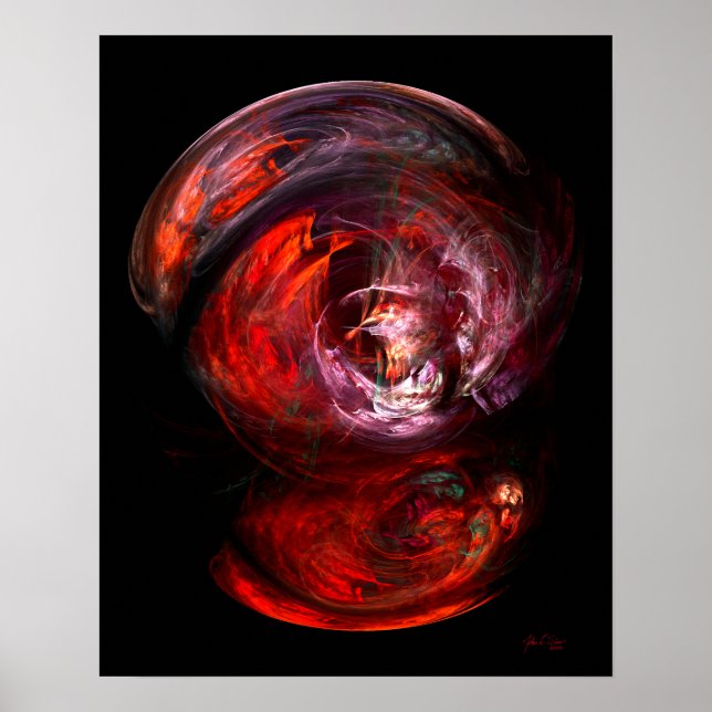 Póster Reflexión en rojo (Frente)