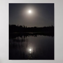 Reflexión lunar sobre el lago