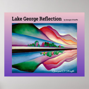 Póster Reflexión sobre el lago George