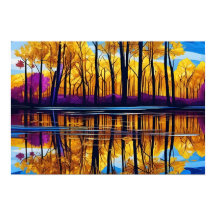 Reflexión sobre el lago morado del Naranja amarill