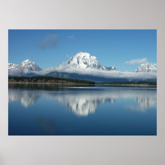 Póster Reflexión sobre el Monte Moran en Grand Teton (Frente)
