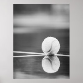 Póster Reflexión sobre la pista de tenis en Wet Court