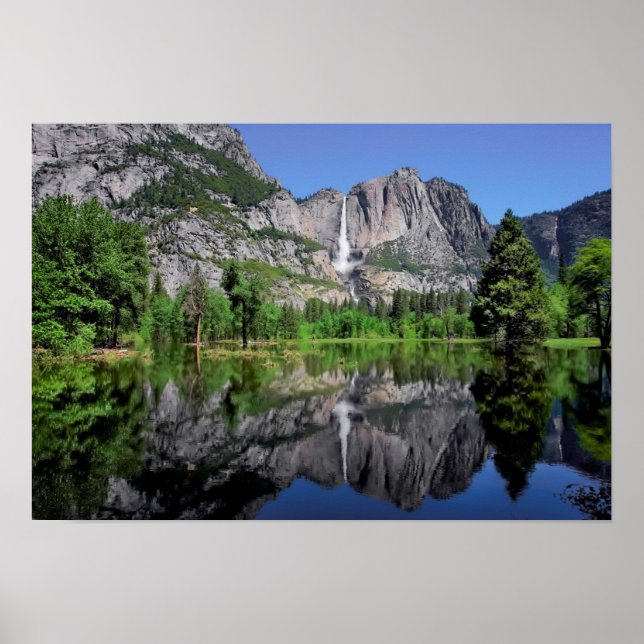 Póster Reflexión sobre las caídas de yosemite (Frente)