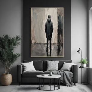 Póster Reflexión solitaria - Arte Minimalista