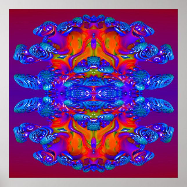 Póster Reflexiones abstractas (Frente)